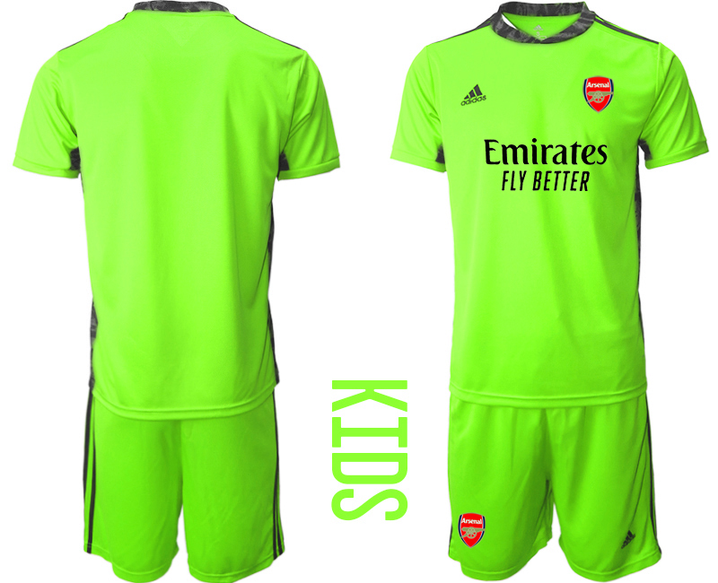 Youth 2020-2021 club Arsenal green goalkeeper blank Soccer Jerseys